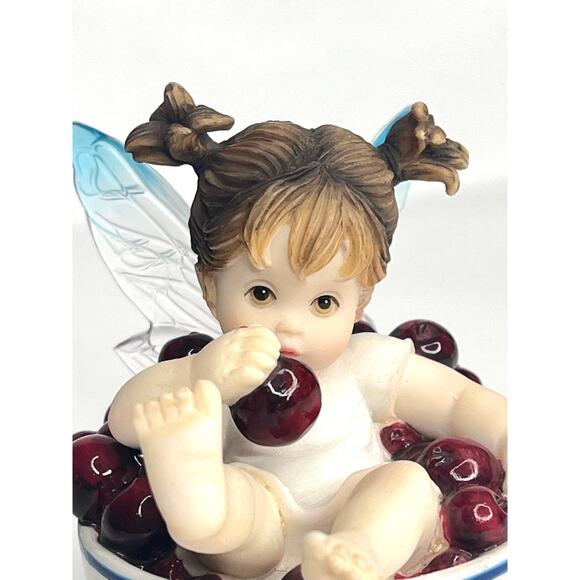 My Little Kitchen Fairies Cherry Fairie Bowl Cherries Fairy Fruit Girl Figurine - Picture 2 of 11